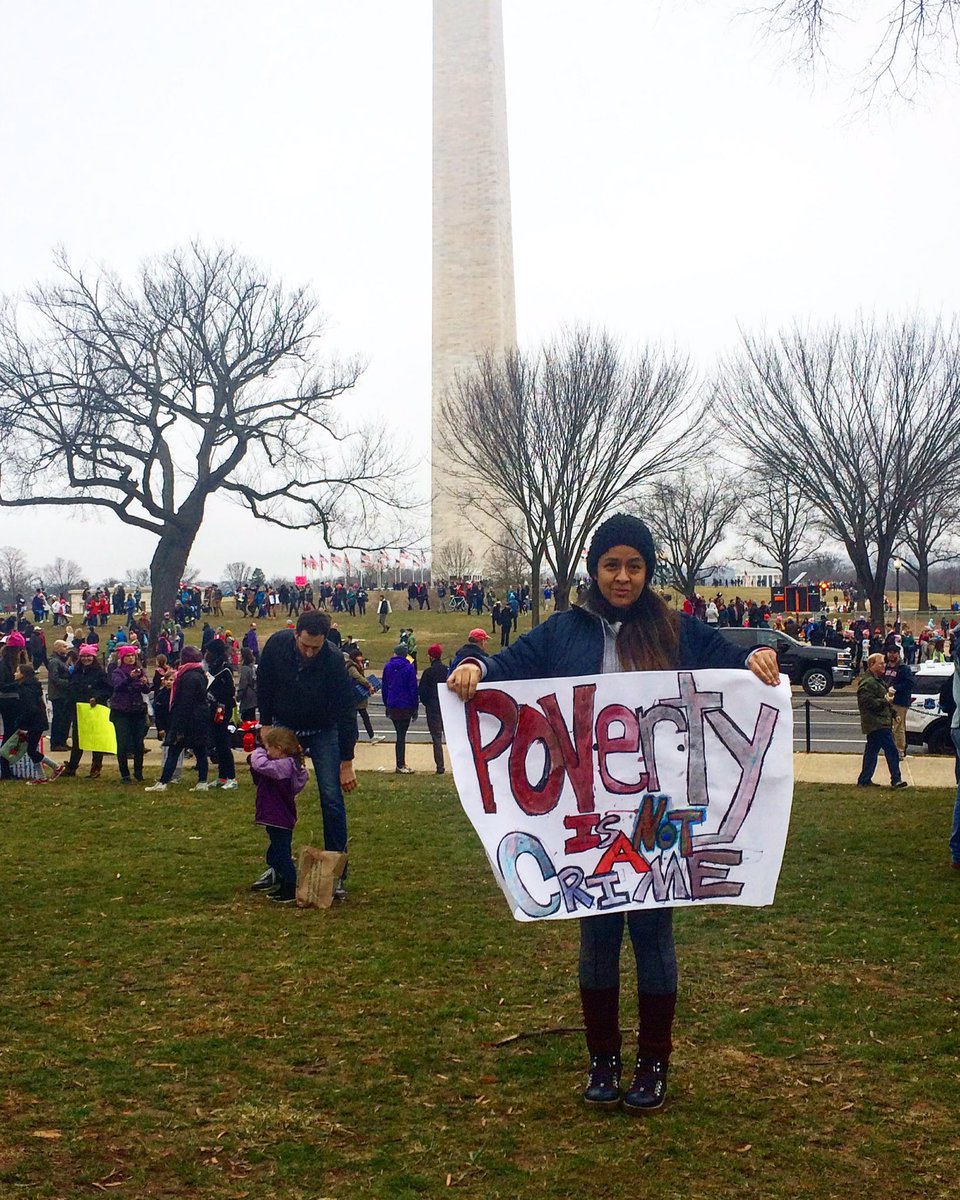 Chavezsayz's tweet photo. ✊🏾POVERTY IS NOT A CRIME ✊🏾#WomensMarchOnWashington https://t.co/BeiAKBlt9w