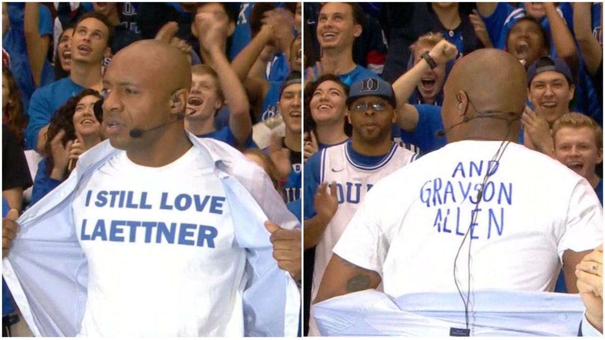 BleacherReport's tweet photo. Jay Williams rides for his guys, that’s the bro code (via @CollegeGameDay) https://t.co/z88EMegSFT