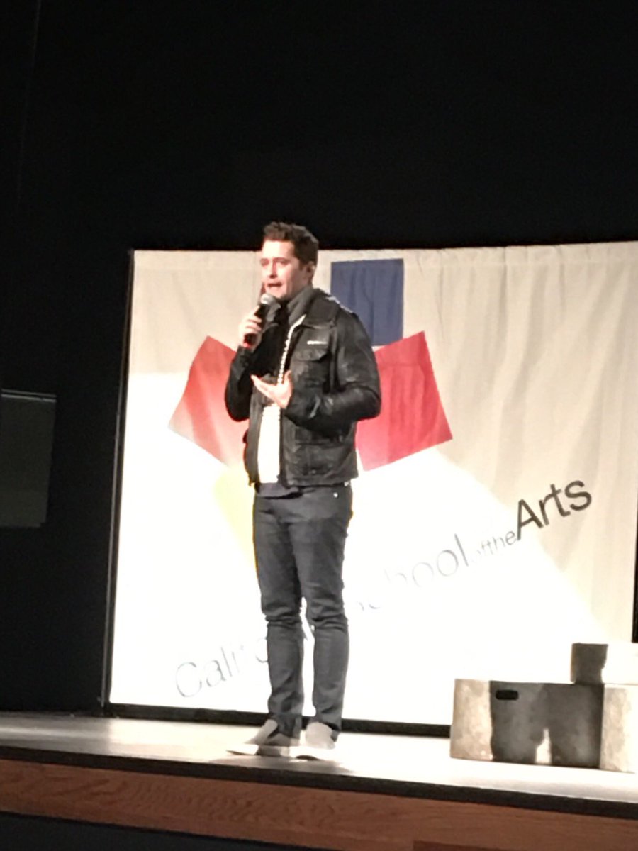 duarteusd's tweet image. Yes, that&apos;s @weareocsa alumni #MatthewMorrison speaking right now at @duarteusd about great opportunities at our newest school #CSArts-SGV!