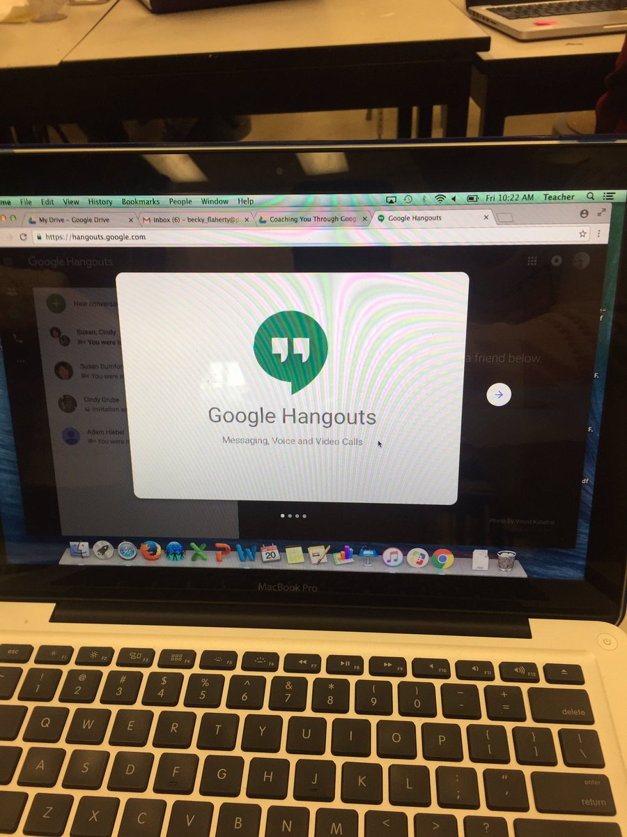 AmandaMeachem's tweet photo. Google Hangouts are great, but I ❤old-school Hangouts w/my bestie at #PLSDu! https://t.co/vQ257Rqph7