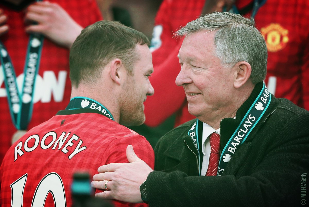 ManUtd's tweet photo. Sir Alex: "Wayne thoroughly deserves his place in the history books and I'm sure he'll go on to score many more goals." #ROONEY250 https://t.co/GSWBu7wZum