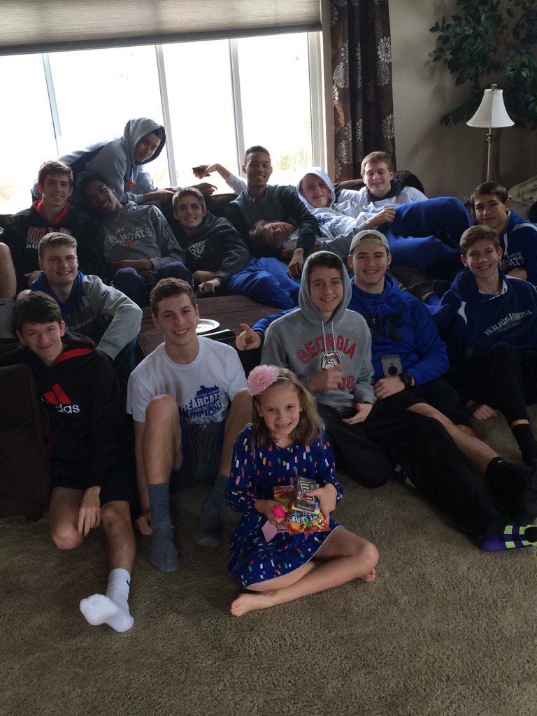 WVBoysHoops's tweet photo. To say I am blessed coaching these guys is an understatement.  Team brought Caroline a birthday gift... Thanks guys! https://t.co/JR5ApcONqb