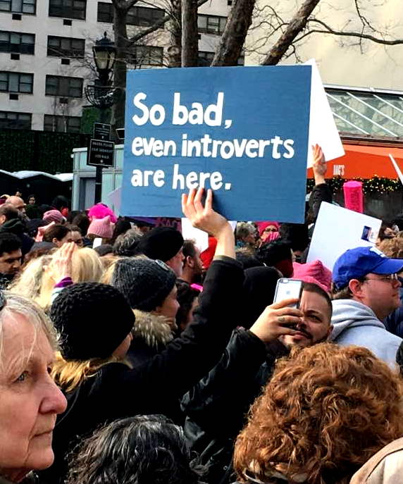 stevesilberman's tweet photo. *Fantastic* sign at the NYC Women's March. Photo by Rachel Alemany. https://t.co/uPqjsVBJzT