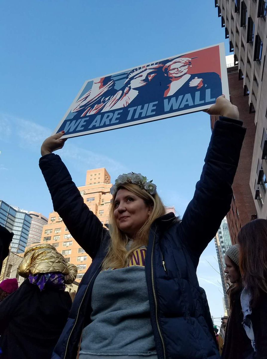 AndreaChalupa's tweet image. WE ARE THE WALL #WMNYC #WomensMarch