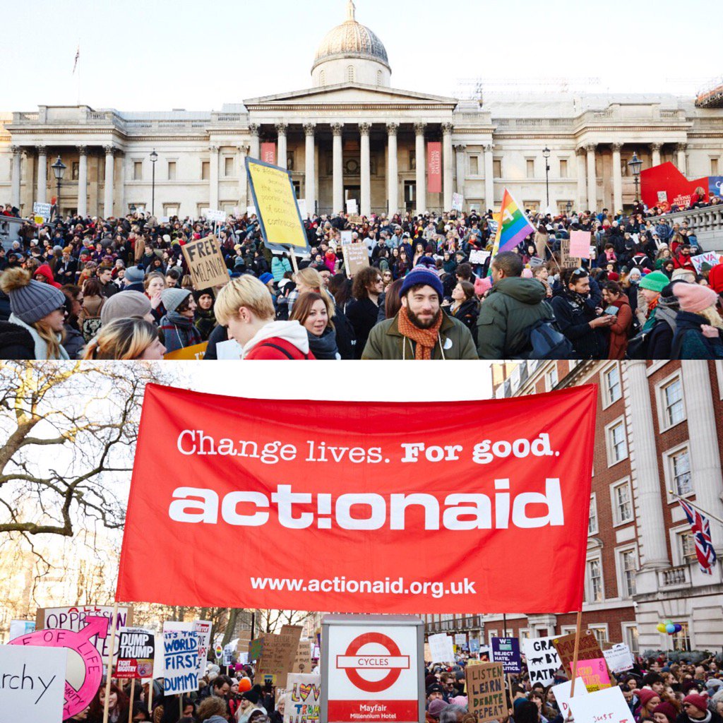 Amazing day marching with <a href="/ActionAidUK/">ActionAid UK</a> #WomansMarch #womansmarchLondon