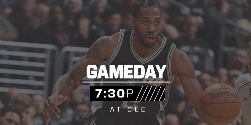 Squad is in Cleveland today to take on the Cavs. See ya tonight on ABC!   #GoSpursGo https://t.co/96B04JTqt5