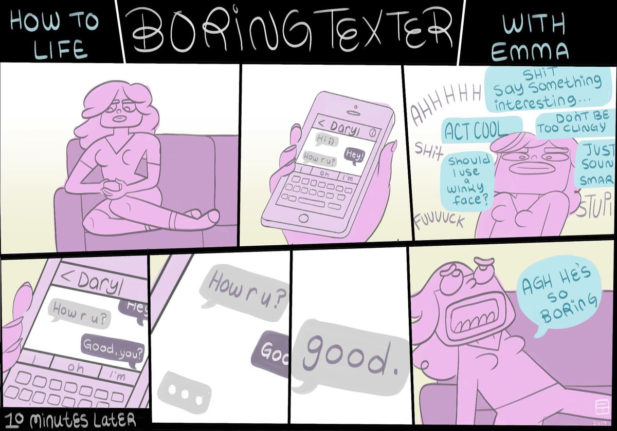HowToLifeEmma's tweet photo. #boringtexters #comic #howtolife #doodle #textingboys https://t.co/1un1IOomAC