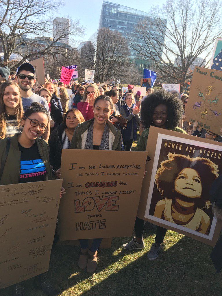 Bryant student leaders stand up for all women! Katherine, Yulie and Liz inspire me to do more! Go Bulldogs!