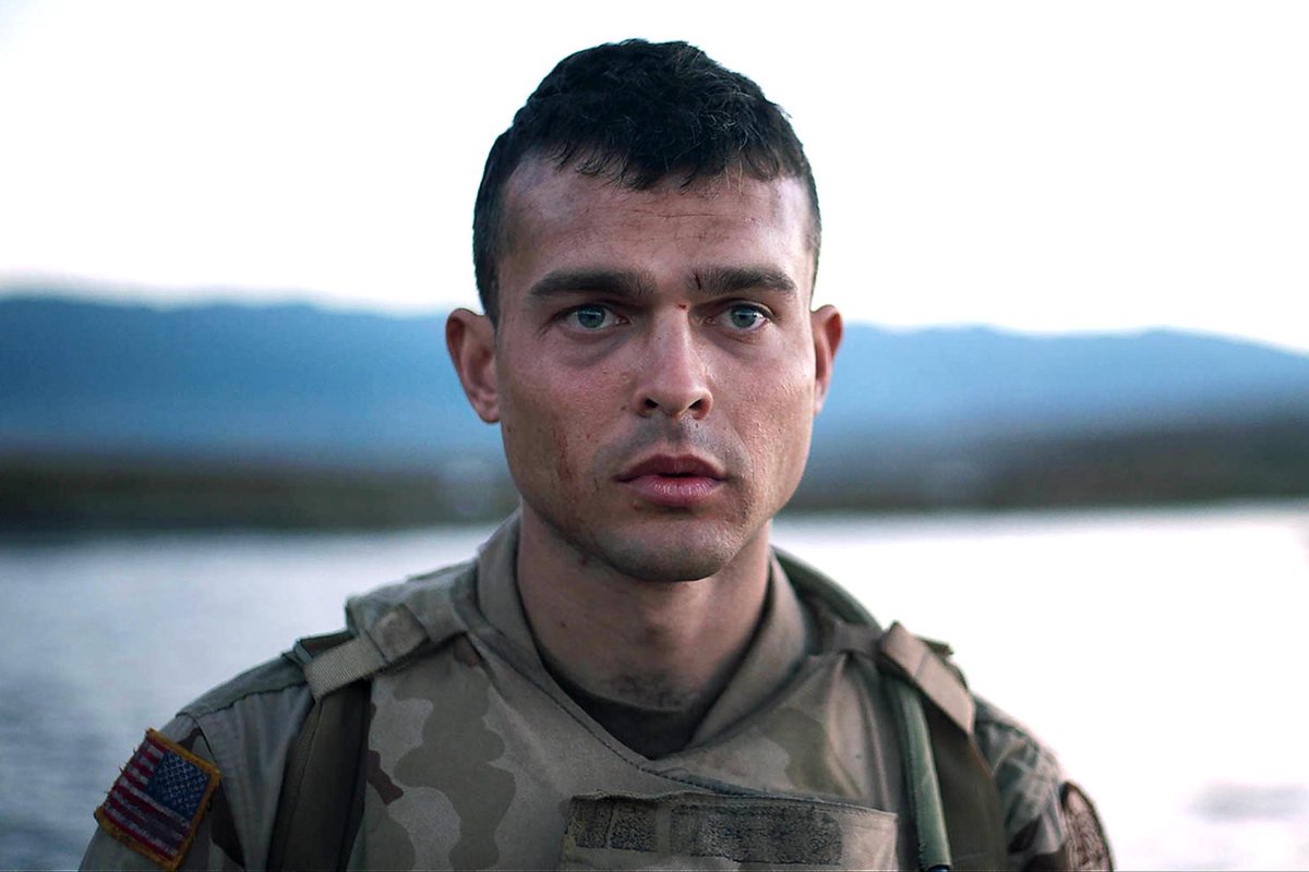MovieMantz's tweet photo. THE YELLOW BIRDS: So POWERFUL. Superb performances from #JackHuston #TyeSheridan #JenniferAniston &amp; especially #AldenEhrenreich #Sundance https://t.co/FujrORVgd7