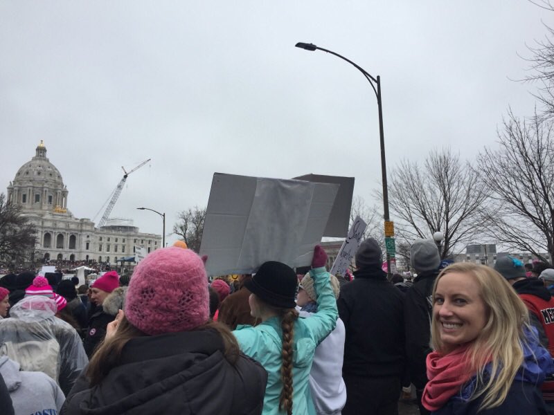 kateperushek's tweet photo. We march, strong together! #WomensMarchMN https://t.co/QnfC8M5H1G