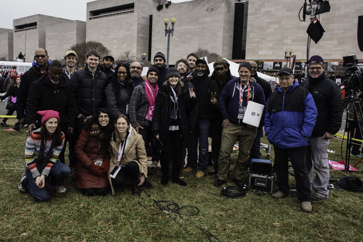 Thank you to the fantastic crew who made today's #WomensMarch broadcast possible! https://t.co/Ft6e9KiIDP