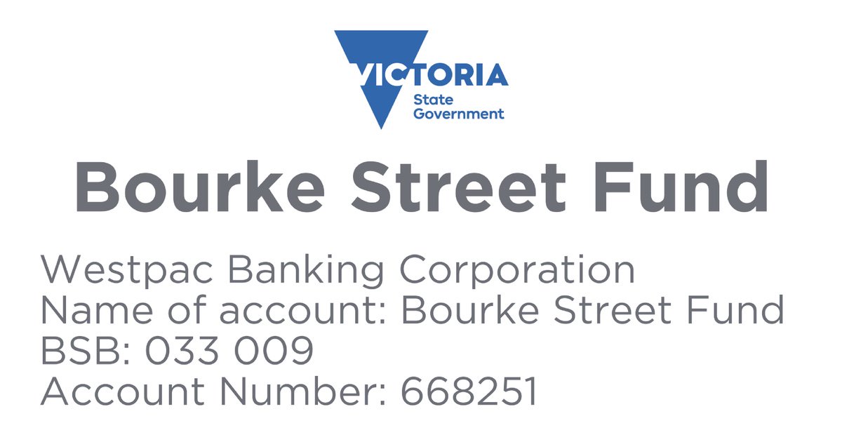 VicGovAu's tweet photo. A fund has been established to help those families whose loved ones died in Friday's tragedy #bourkest https://t.co/hKNbiXCnot https://t.co/vmvEBc0qNc