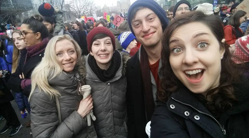 MeggieMcKinnon's tweet photo. Change is in the air! He may have tiny hands but we have big hearts! #womensrightsarehumanrights #womensmarch #TorontoWomensMarch https://t.co/vltFpBlIqF