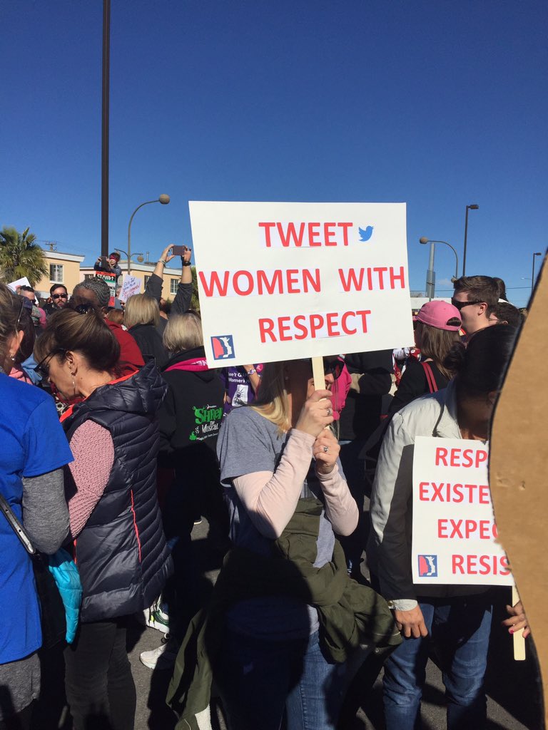 LeahKNew's tweet photo. Tweet women with respect! #womensmarch #womensmarchlv #whyimarch https://t.co/xC7JHsvMtn