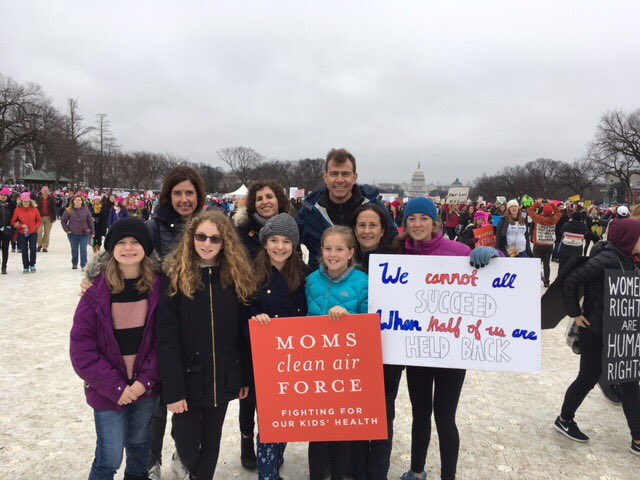 NatKeohane's tweet photo. A little NYC representation for @CleanAirMoms at the #WomensMarch! #WhyWeMarch https://t.co/NHIpTQf3f9