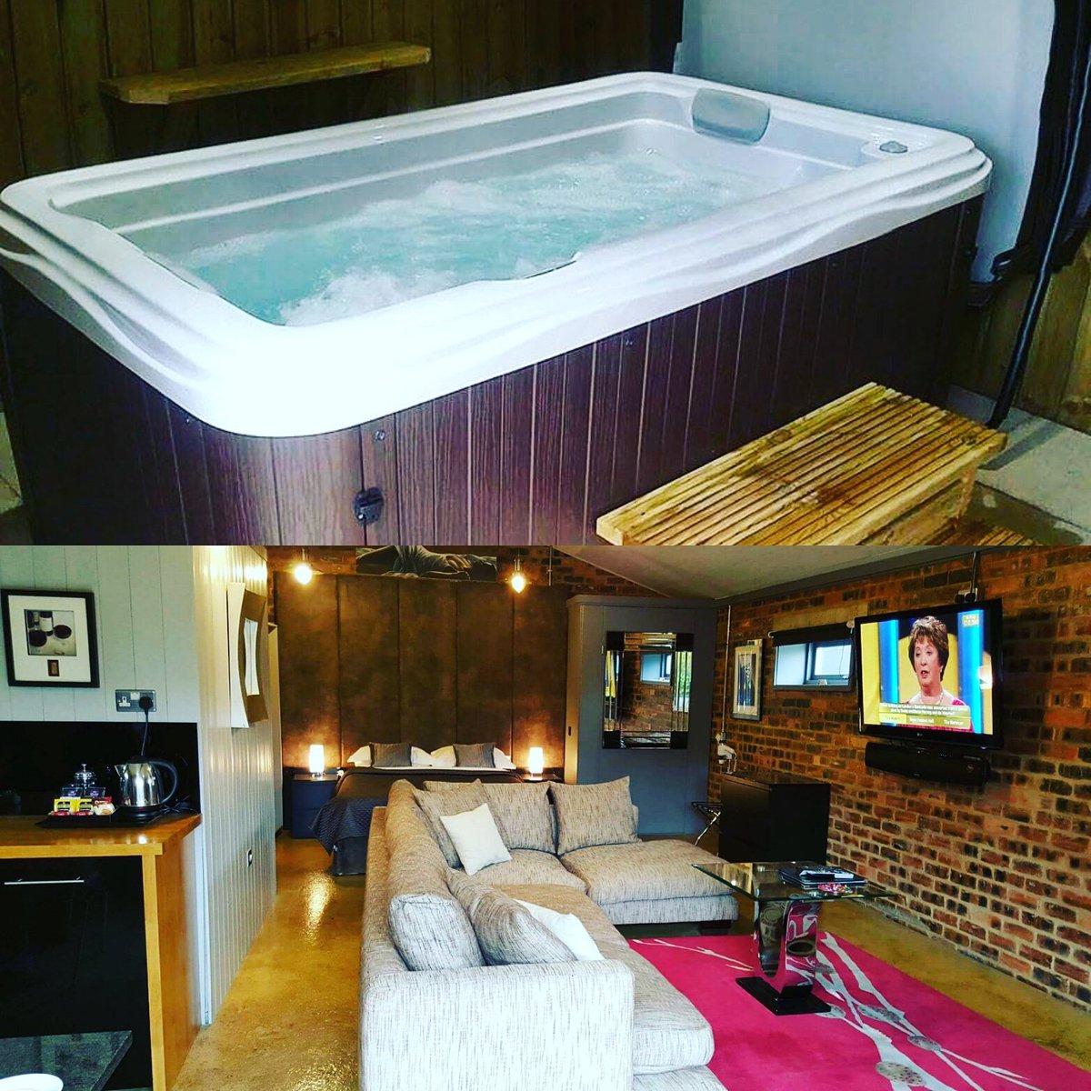 BullyMagic's tweet image. Wow guys display be the lodge jess and David be going to for his 25th birthday. It be beautiful.....but we not allowed to go