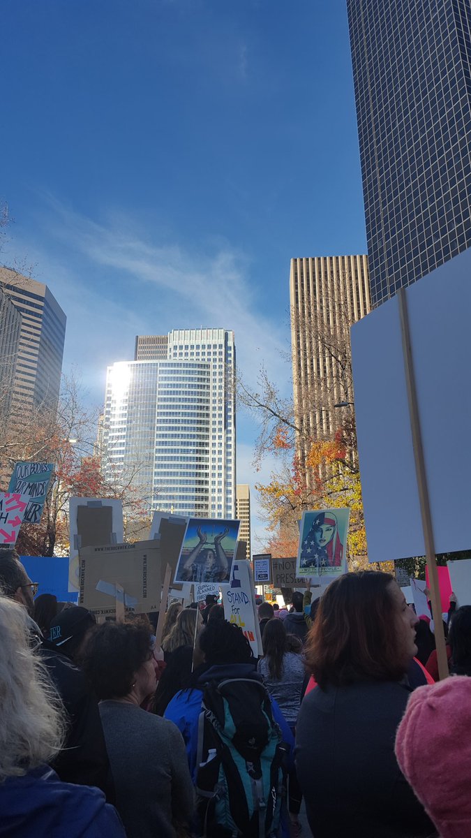 brianelangston's tweet photo. Marching up 4th Ave next to City Hall #WomensMarch #womensmarchseattle #ResistTrump https://t.co/o8Ct40J8Ha