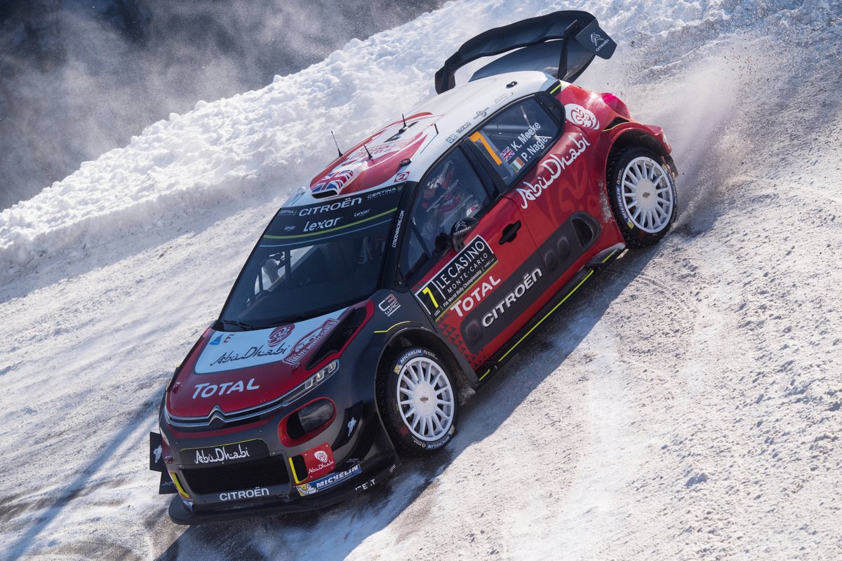 racingist's tweet photo. @krismeeke is OUT of #RallyeMonteCarlo after a car hit his @CitroenRacing C3 #WRC on the way from service to Monaco
https://t.co/CghPFqRizo https://t.co/tOFppC8hbK