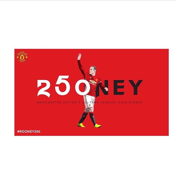 agozero44's tweet photo. 250NEY History Maker! 👏🏻🤘🏻
Well done Legend! @WayneRooney 
#Rooney250 #ROONEY250 #ManchesterUnited #RedDevils https://t.co/A6uzwRpMkX