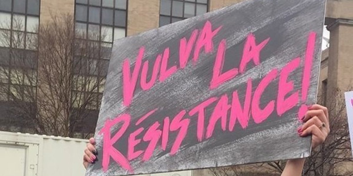 HuffPost's tweet photo. There were some seriously amazing signs at the #WomensMarch https://t.co/wmOi3Am2Uj https://t.co/OUWWmp4lgk