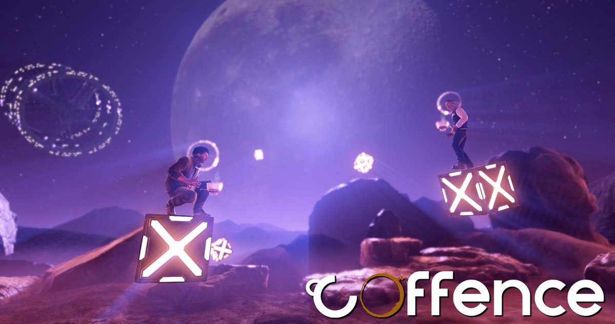 #Screenshotsaturday | In #Coffence, you can master the way of the cup on a low gravity alien planet. #indiedev #gamedev #indiegame #gaming
