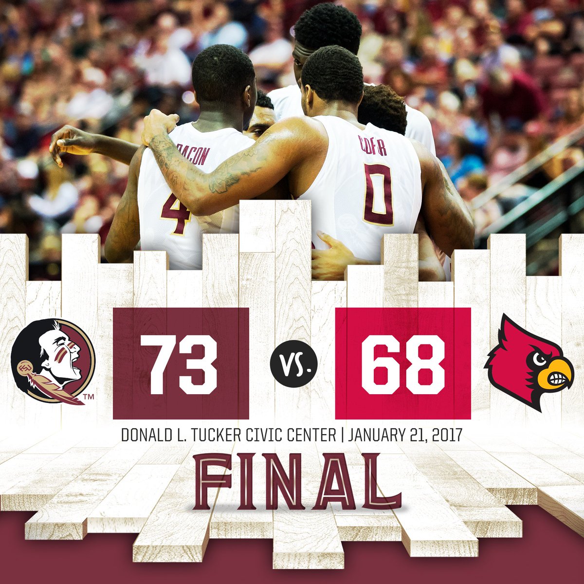 FSUHoops's tweet image. FINAL! #NOLES WIN!