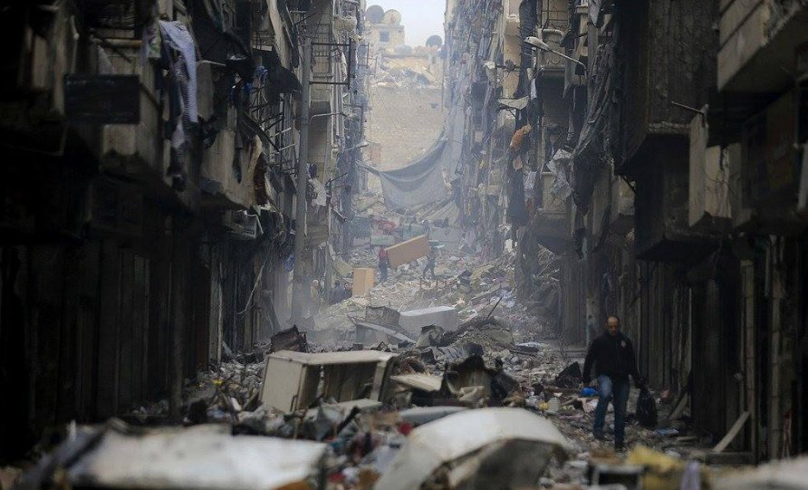 بالصور : الدمار الكبير بحي صلاح الدين في  حلب  سوريا