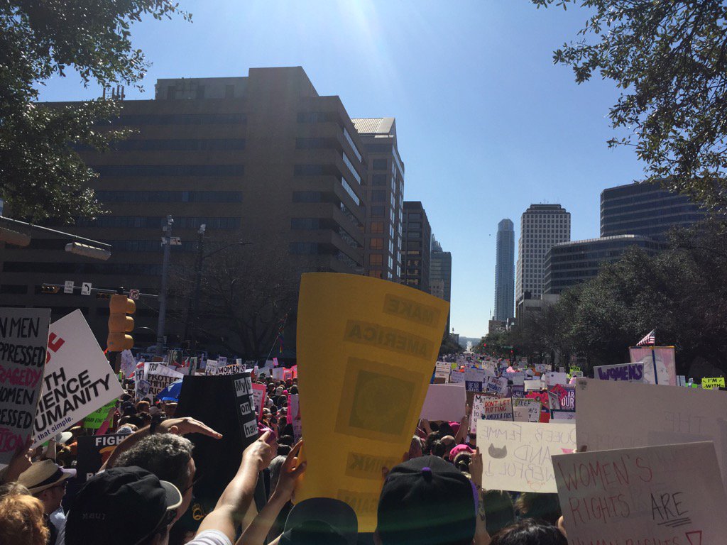 gronatv's tweet photo. Check out Austin's march. 10s of thousands of energized women, men, children. https://t.co/PXwHB1wF3g