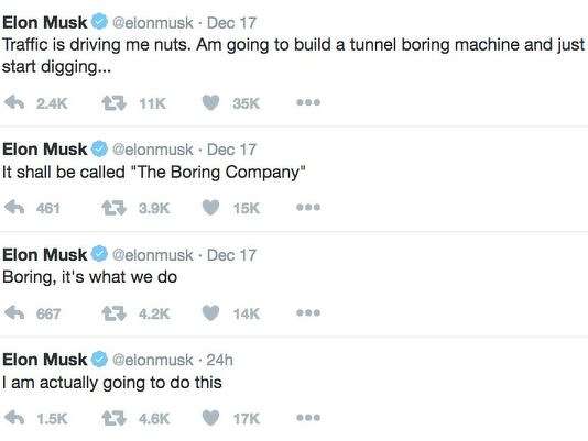 HeavyEqArticles's tweet photo. Next Big Thing From Elon Musk? It Could be 'Boring' https://t.co/MU1vHIIvfB #heavyequipment #construction https://t.co/OrZkW6WbFg