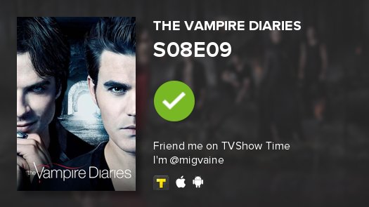 sbrsilver's tweet photo. I've just watched episode S08E09 of The Vampire Diaries! #TVD  https://t.co/iglYvHWLgp https://t.co/LVyGSSqFDB