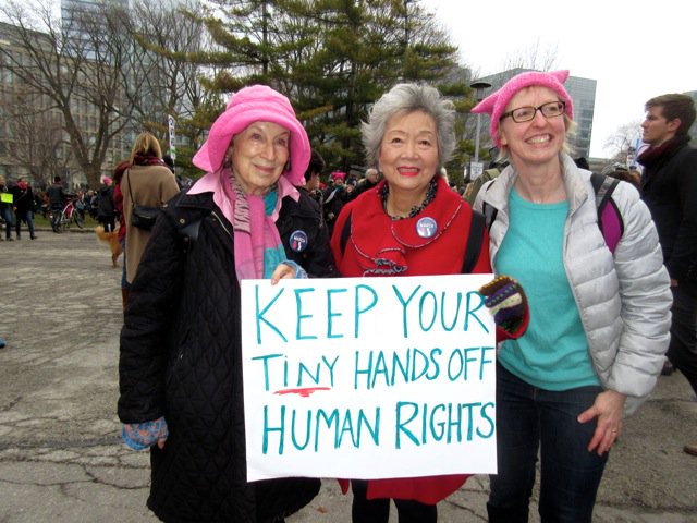 MargaretAtwood's tweet photo. #WomensMarch #Toronto, w. @APClarkson https://t.co/WbfcqJwfE7