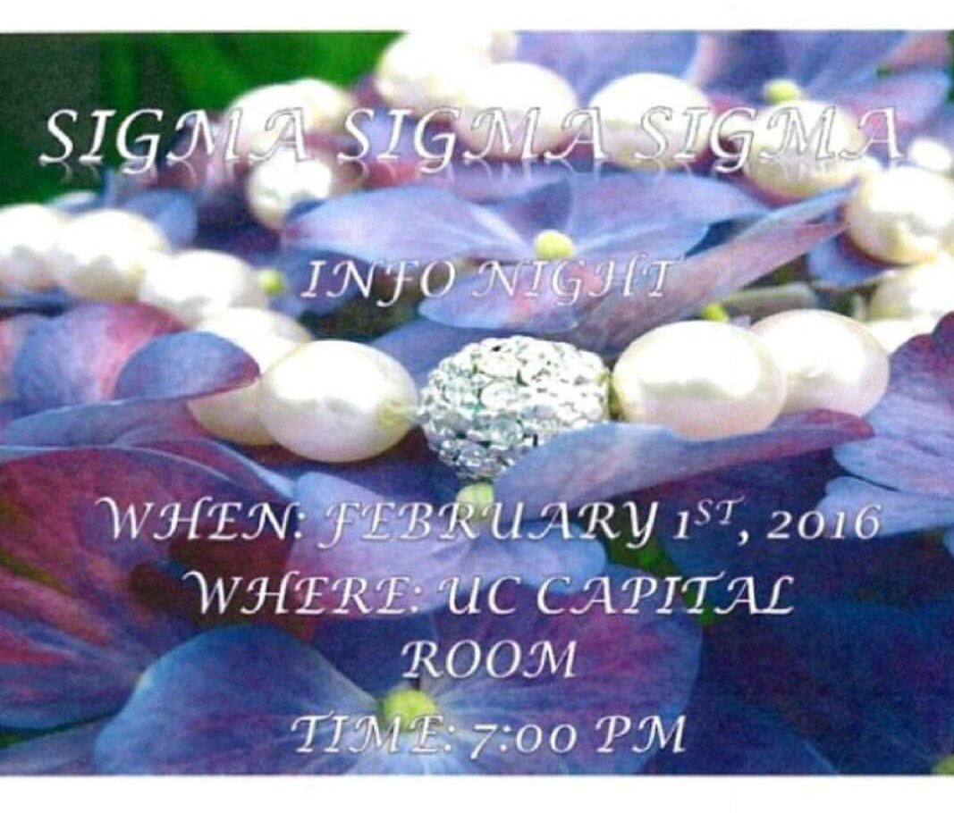TriSigmaUAM's tweet photo. Come see what our sisterhood is all about next Wednesday at 7! Why "tri" anything else? 💜 https://t.co/rxfKVZ86eD