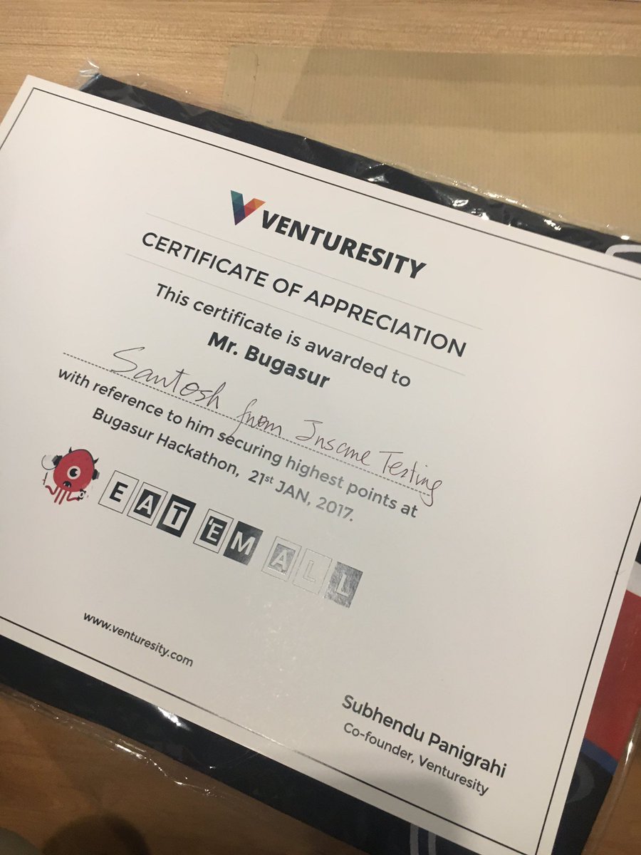 santhoshst's tweet photo. Who else it could be? #Testing #Hackathon #BugASur #Event #Winner #QA #Quality https://t.co/FGhUO3sZH4