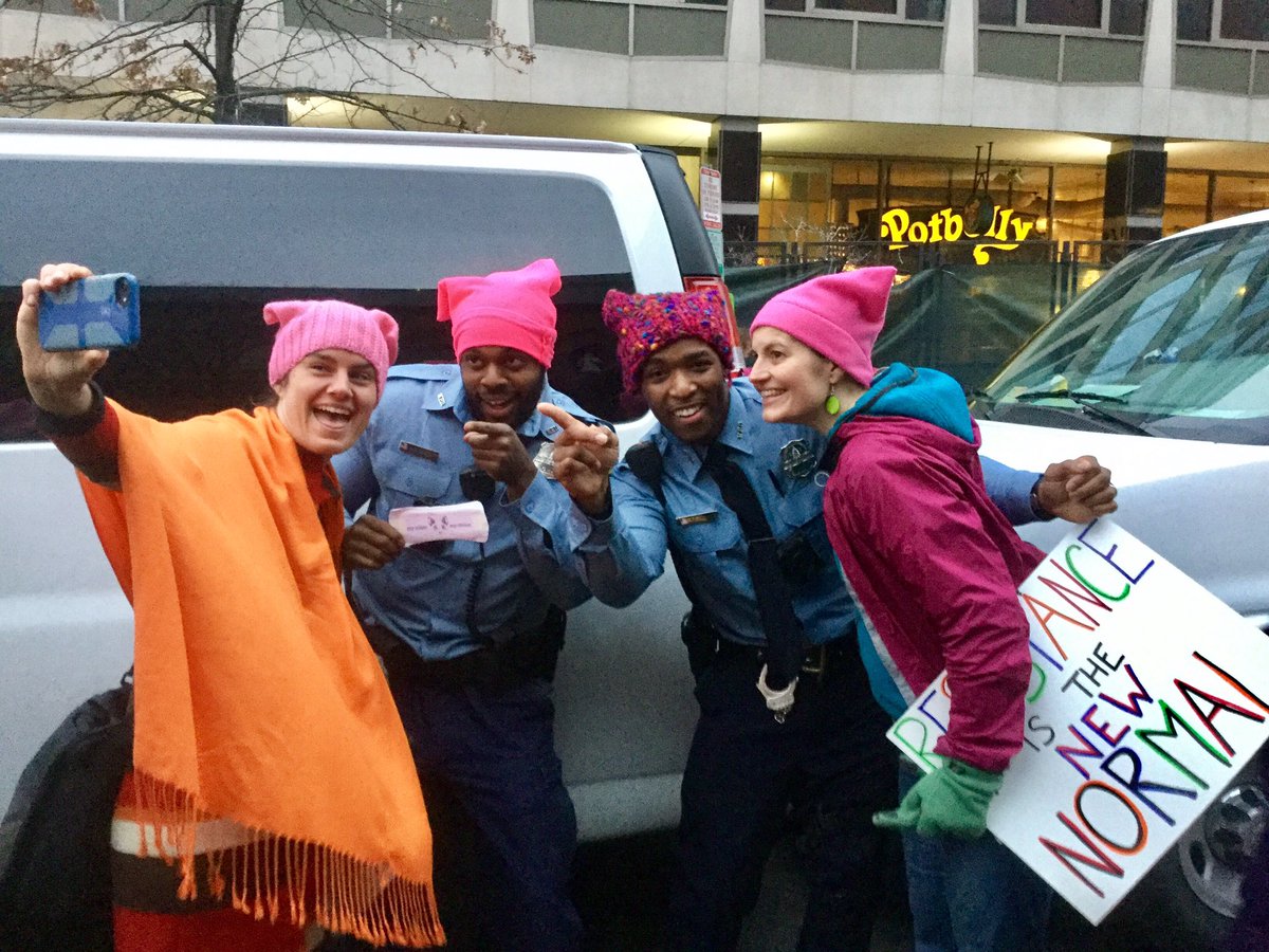 Image result for police wear pussy hat