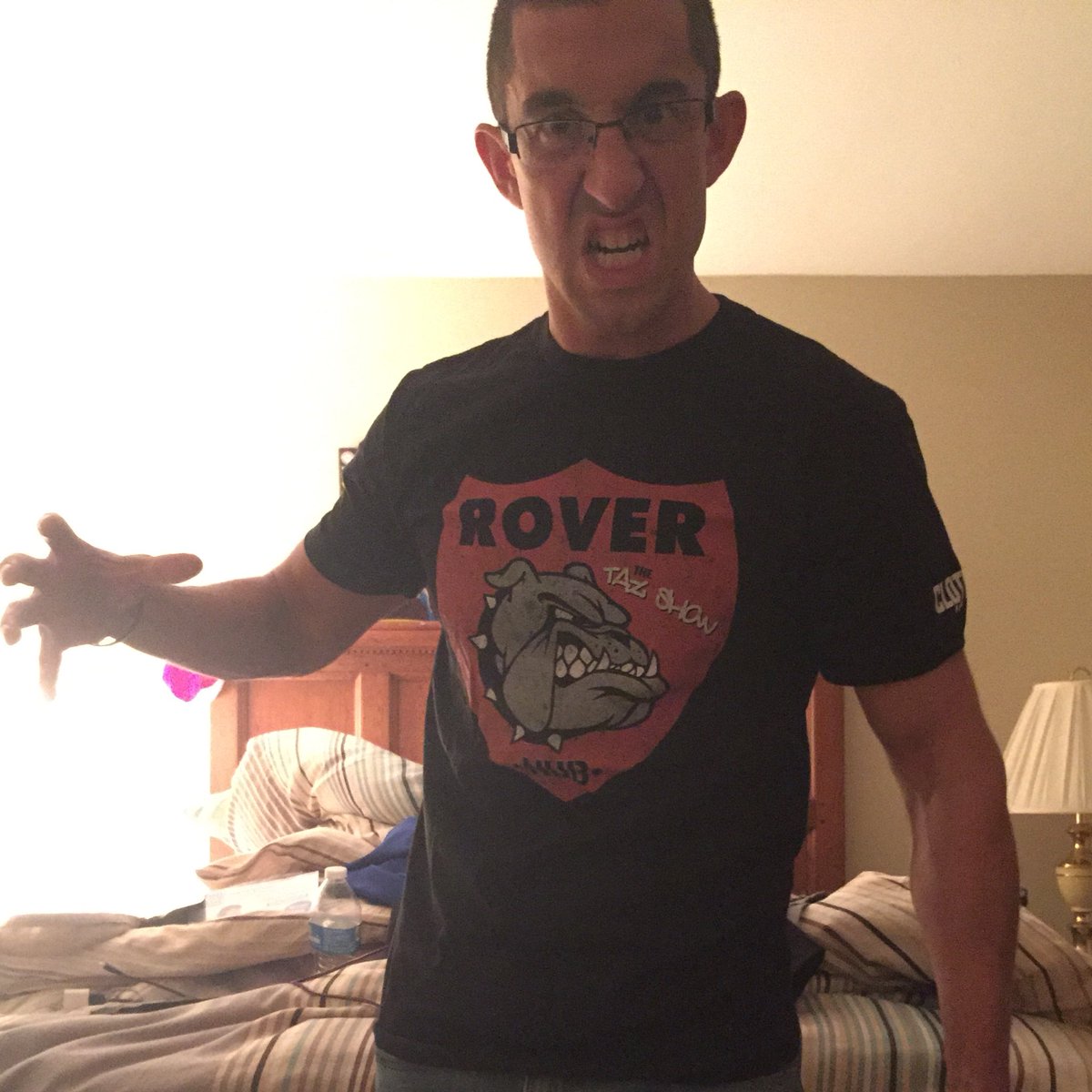 10TAZ20's tweet image. Heading out in Baltimore tonight rocking that new new @OfficialTAZ @TazShowLive ROVER tee from @Clotheslined #weover #clotheslined #tazshow