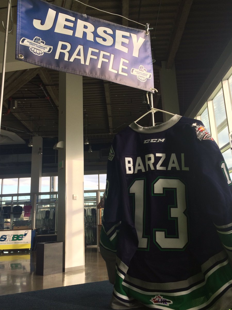 FOR SALE: Seattle T-Birds Barzal 2017 WHL finals home jersey size 54 :  r/hockeyjerseys