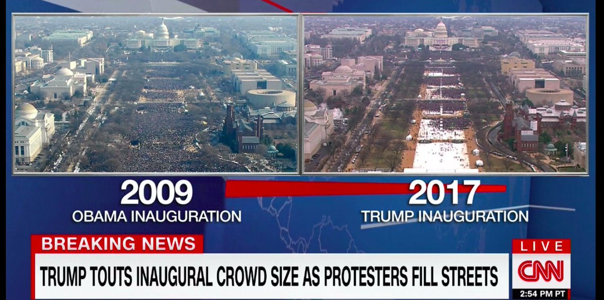 TimFullerton's tweet image. Donald Trump is furious that the media keeps showing these side by side photos. Do your part and share it far and wide.