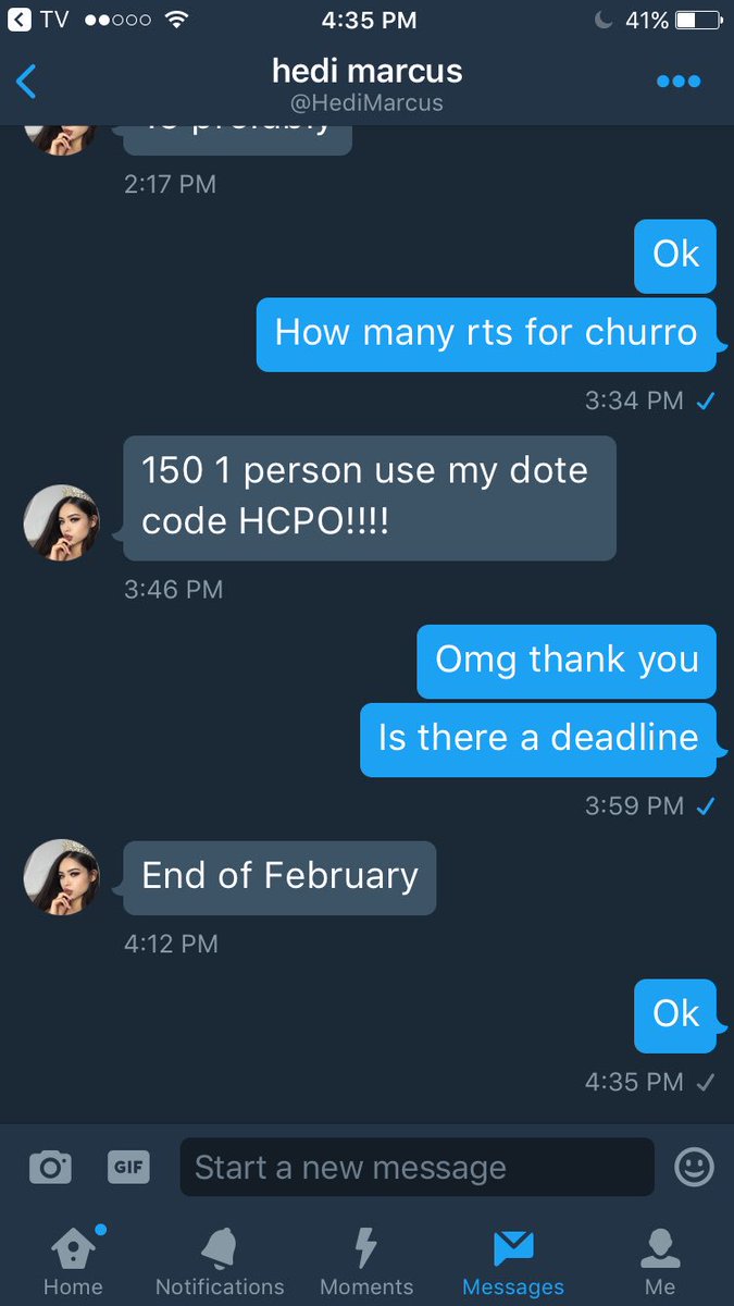 musicforagolden's tweet photo. @HediMarcus agree to get me churro from 150 Rts and if one person uses her dote code. Please retweet it only takes a second @glowpopz https://t.co/RNcvfCsuit
