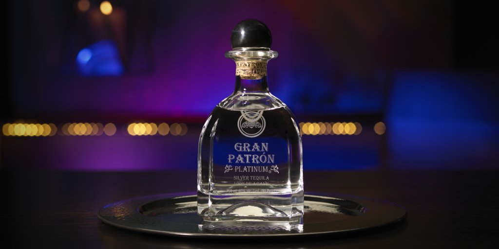 Patron's tweet photo. Ask for the bottle that elevates your night. #PatrontheNight with Gran Patrón Platinum. https://t.co/EkFJNF3Dvz https://t.co/PqYGghHlHw
