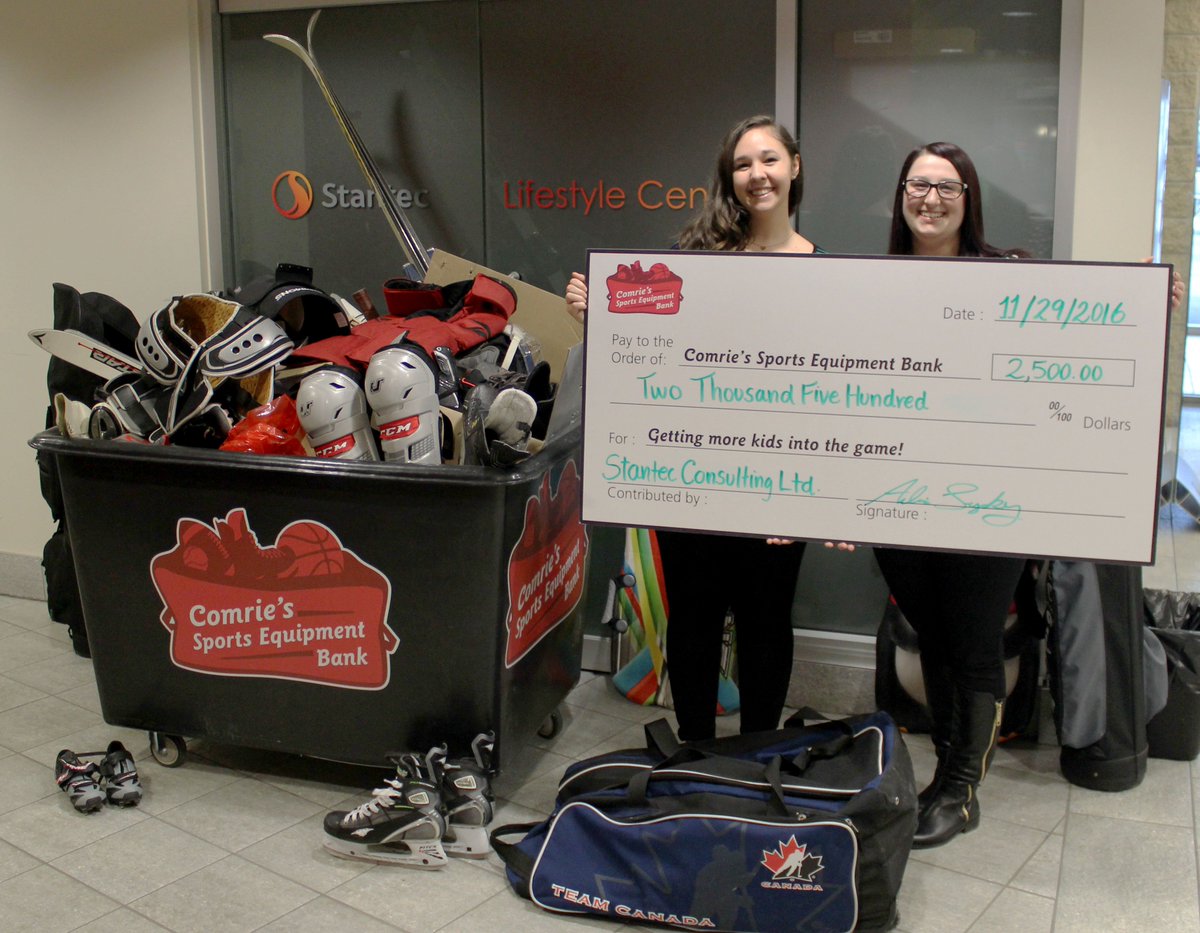 FlamesSportBank's tweet photo. Thanks to @Stantec. and their amazing Staff including
@JamiesonKaleigh and @KaityBrown. The donations of time and money are so great!!! https://t.co/w9C7Y9DoLx