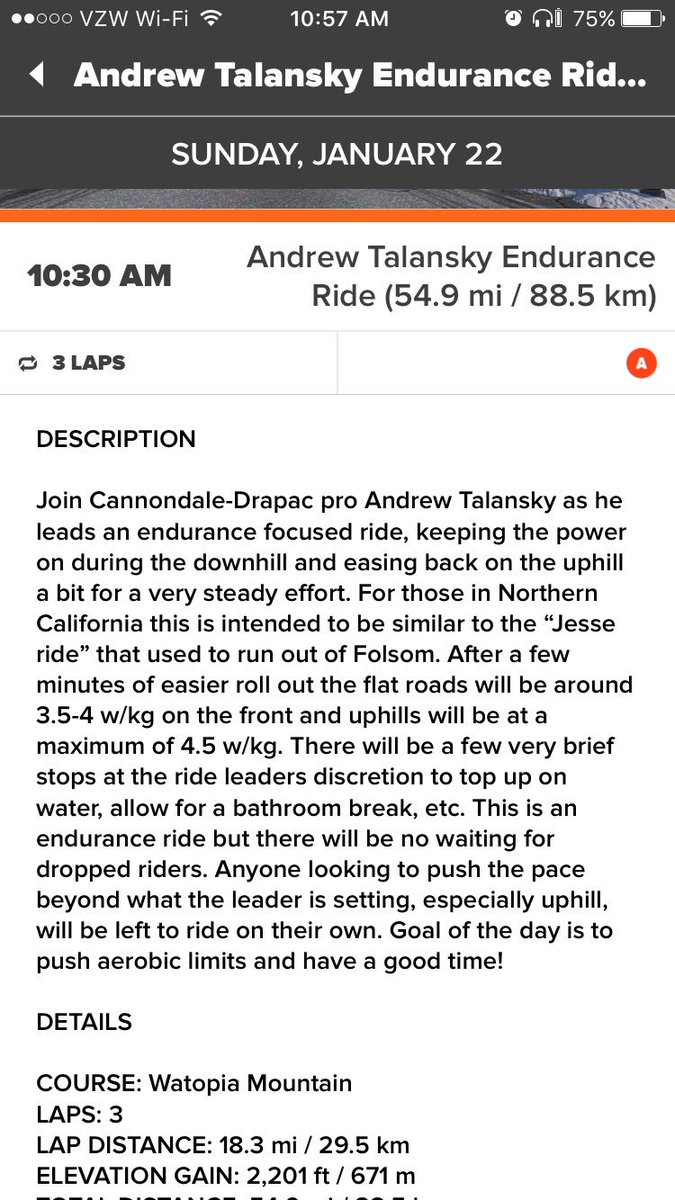 On Zwift? Looking for a dry ride option tomorrow? Broken hand <a href="/andrewtalansky/">Andrew Talansky</a> "Captain Hook" is looking for company