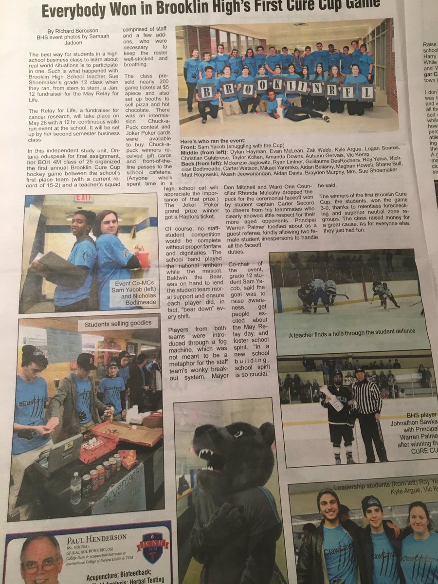 BrooklinRFL's tweet photo. "Everybody Won in Brooklin High's First Cure Cup Game." Fantastic feature in the Brooklin Town Crier! https://t.co/Wz4dpCtiXZ