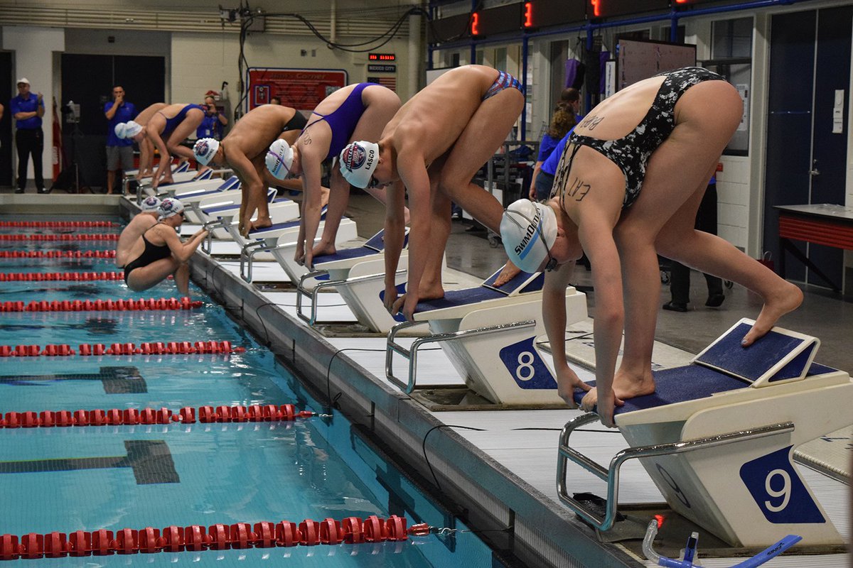 USASwimming's tweet photo. Fun night of racing at #NSC16! Big thanks to @SwimOutlet for providing personalized swim caps for the athletes! https://t.co/v73BD1YR9a