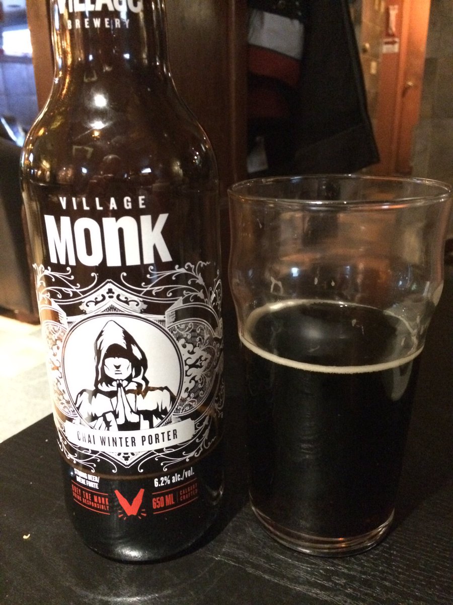 This beer from <a href="/villagebrewery/">Village Brewery</a> is stellar! #chaiwinterporter