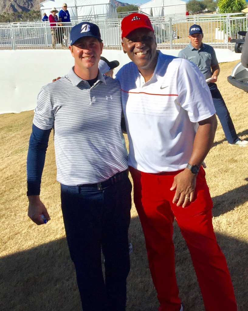 My partner today and truly a class act. Hudson Swafford. Thanks for a great day on the course. #Heisgood