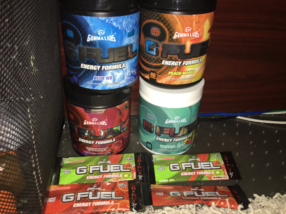 WreckFatalz's tweet photo. @GFuelEnergy @MOLT_YT thanks for the four tubs of GFuel!! They are amazing https://t.co/9nxKHjCKLI
