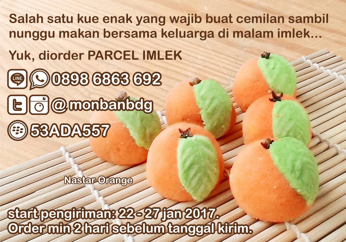 monbanbdg's tweet photo. pagi,
open order buat kirim selasa 24 jan 2017.
#bandung #imlek #pisang https://t.co/lsHqcMpfA1