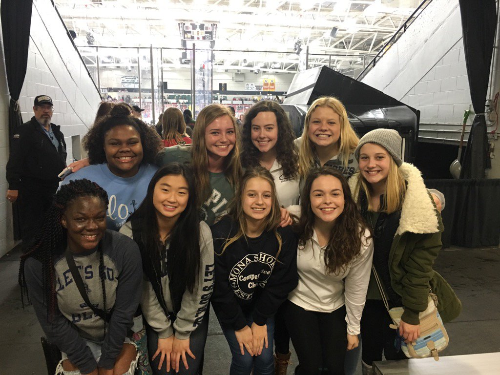 MSHSPRIDE's tweet photo. Varsity Competitive Cheer honored at LC Walker Arena #pride! #talent Thank you #lumberjacks https://t.co/wiHooKBDgP