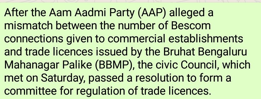 AAPKarnataka's tweet photo. BBMP forced to act on trade license issue after their scam was exposed by @AAPBangalore @AAPKarnataka 
https://t.co/oTRSi26apk https://t.co/rqLsFz6mqr