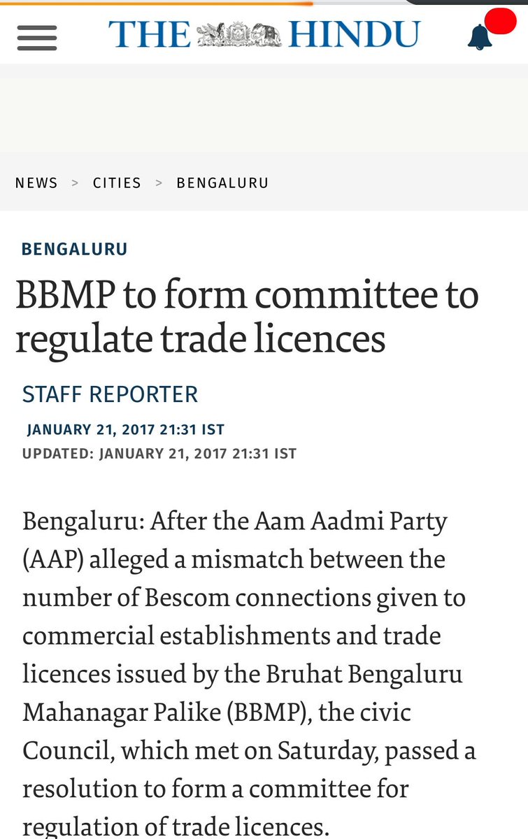 AAPKarnataka's tweet photo. BBMP forced to act on trade license issue after their scam was exposed by @AAPBangalore @AAPKarnataka 
https://t.co/oTRSi26apk https://t.co/rqLsFz6mqr